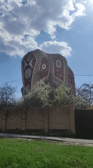 Monument and decorated building documented in Ostrovtsy, Russia