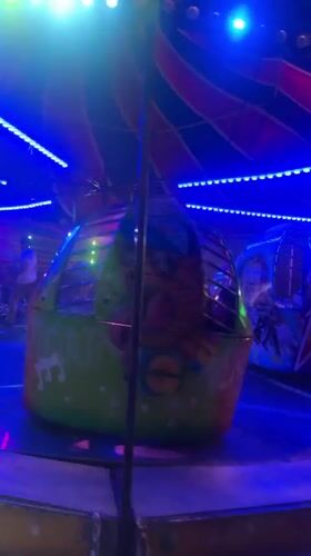 Night carnival lights up Puebla with rides and bumper cars