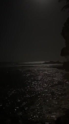 Moonlit coastal night captured in multiple memories, Goviyapana Sri Lanka