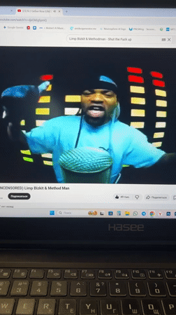 Music video viewing with family hashtag observed in Bar