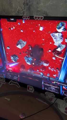Child plays space video game in Meleuz, Russia