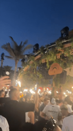 Sparkler celebration draws crowds at outdoor Dubai event