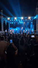 Live outdoor concert lights up a summer night in Kumbor
