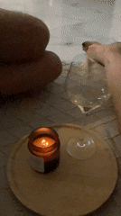 Candlelit evening with wine in Baranovka living room