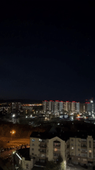 Nighttime residential scenes documented across Irkutsk, Russia