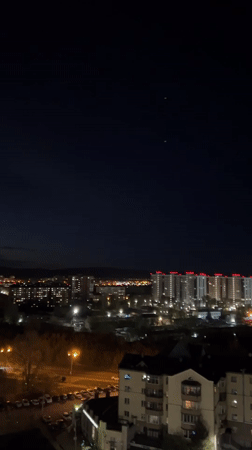 Nighttime residential scenes documented across Irkutsk, Russia