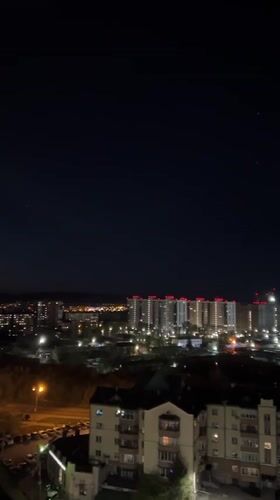 Nighttime residential scenes documented across Irkutsk, Russia