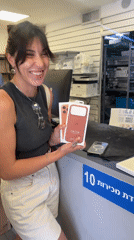 Customer buys iPhone 17 Pro Max cases at Eilat store