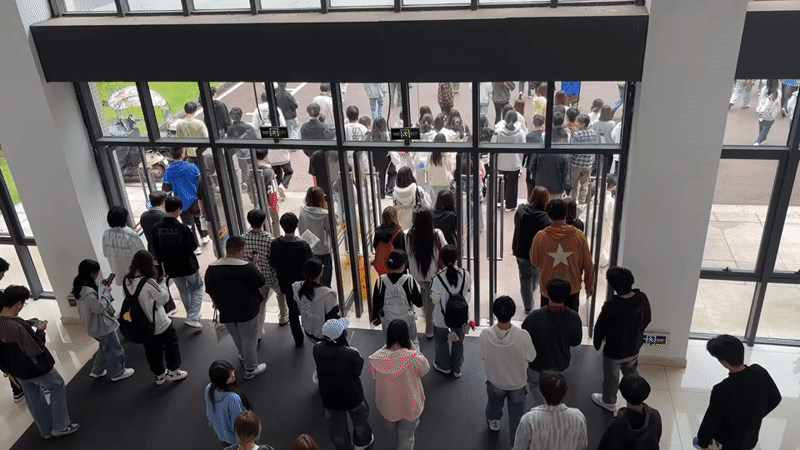 Students gather at educational facility in Jiangjin, China