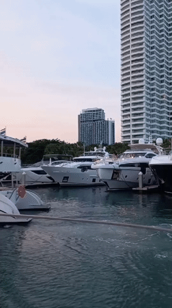 Sunset marina scene captured at Na Chom Thian yacht harbor