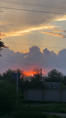 Sunset memories captured across Donskoye, Russia suburban landscape