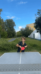 Afternoon at the park: ping pong, clover, and table antics