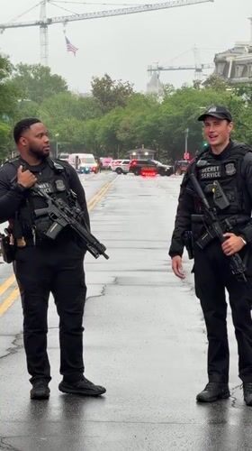 Armed law enforcement, emergency vehicles gather on Washington streets
