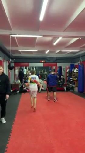 Combat sports training session documented in Hrodna gym