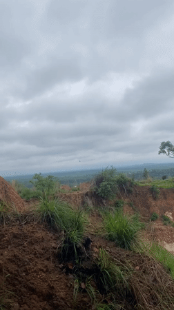 Hillside view captured of green Nigerian landscape