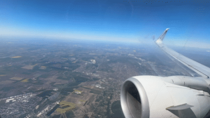 Ryanair passenger captures aerial view over Hungarian countryside