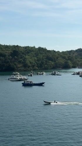 Morning harbor activity documented in Labuan Bajo, Indonesia