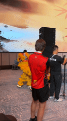 Traditional lion dance and martial arts showcase in Changshu, China
