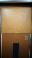 Elevator interior filmed in Vila Real, Portugal