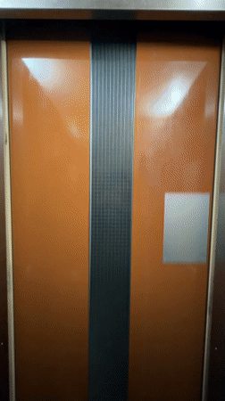 Elevator interior filmed in Vila Real, Portugal