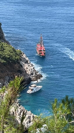 Morning coastal scenes captured across Alanya, Turkey tourist areas