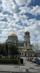 Morning view captured of Alexander Nevsky Cathedral in Sofia