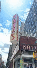 Long lines form at iconic Katz's Delicatessen NYC