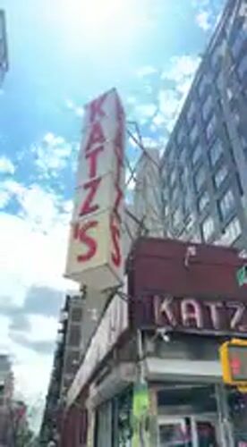 Long lines form at iconic Katz's Delicatessen NYC