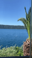 Morning coffee and lake views captured in Castel Gandolfo