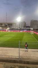 Soccer match played under lights in Safi stadium