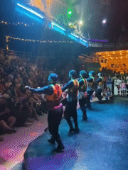 Outdoor stage performance lights up a summer evening in Kuşadası