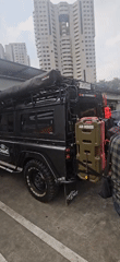 Jakarta morning: street life, a modified Land Rover, and live music