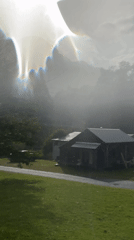Misty rural property in Thora with a weathered garden statue