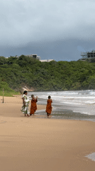 Morning beach life documented across two Sri Lankan coastal towns