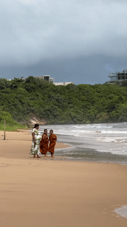 Morning beach life documented across two Sri Lankan coastal towns