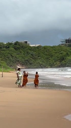 Morning beach life documented across two Sri Lankan coastal towns