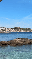 Seaside lunch with sangria on the Mallorcan coast