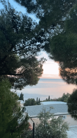 Sunset coastal views across Šušanj and Bar, Montenegro