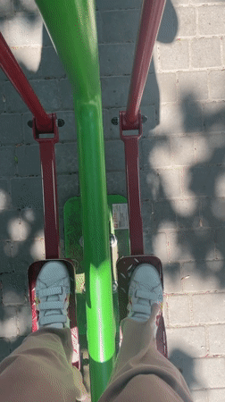Morning workout session on outdoor gym equipment in Brest