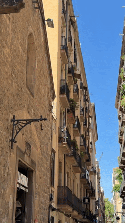 Skate session and street life through central Barcelona