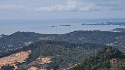 Ko Samui coastal landscape documented under grey skies