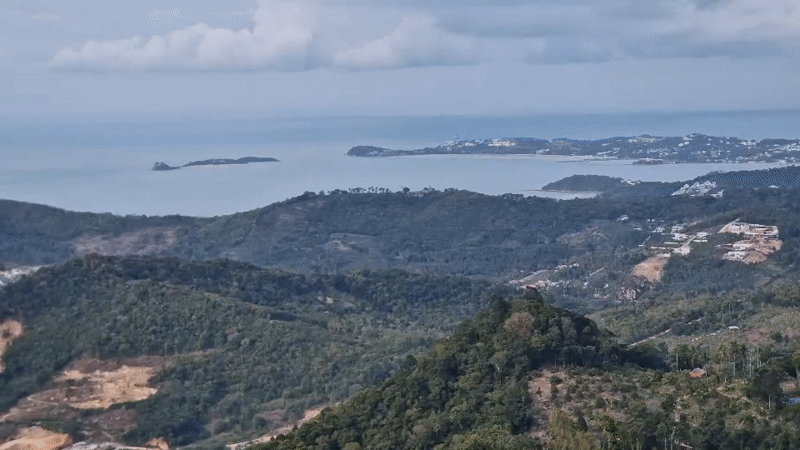 Ko Samui coastal landscape documented under grey skies