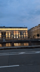 Evening stroll through Saint Petersburg captured in three scenes