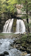 Waterfall near Saint-Claude, France, shot from multiple angles