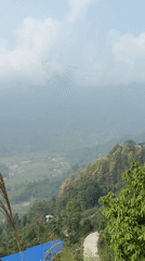 Dawn valley view captured from hillside overlooking Pokhara