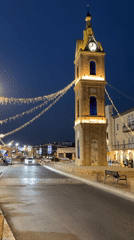 Nighttime street scenes documented in Tel Aviv city center