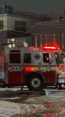 Fire Engine 305 Responds to Night Call in NYC
