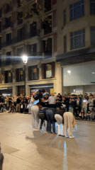 Religious procession draws crowds in Barcelona streets