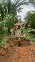 Community gathers for burial ceremony in Achara, Nigeria