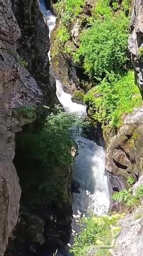 River gorges, waterfalls, and terraced valleys in Kishorl, India